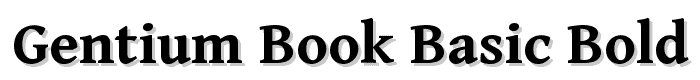 Gentium Book Basic Bold font